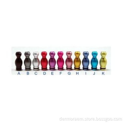 Red Aluminum Cartomizers E Cigarette Drip Tips 510 With Cal